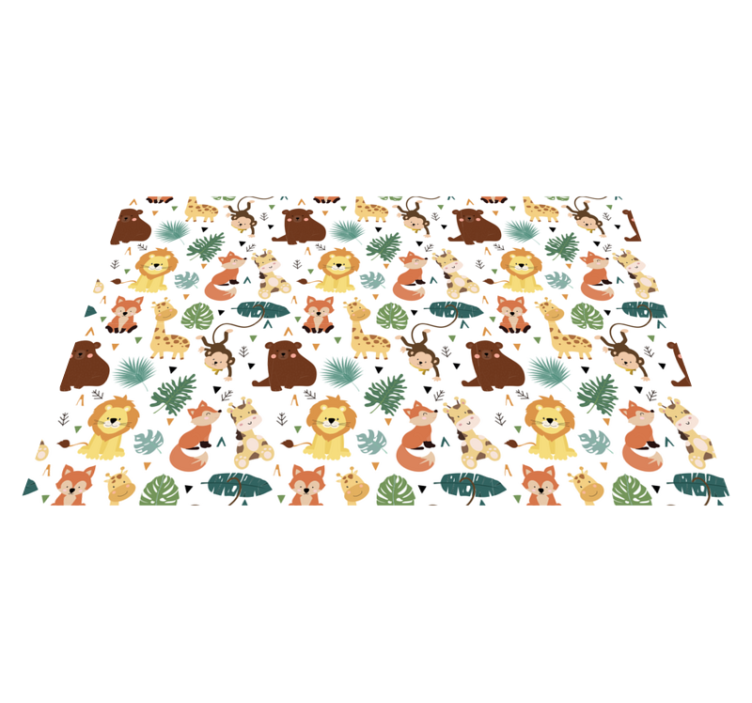 Children placemat with adorable animal designs - TenStickers