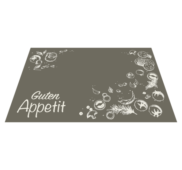 Placemat with quote cooking is love made visible - TenStickers