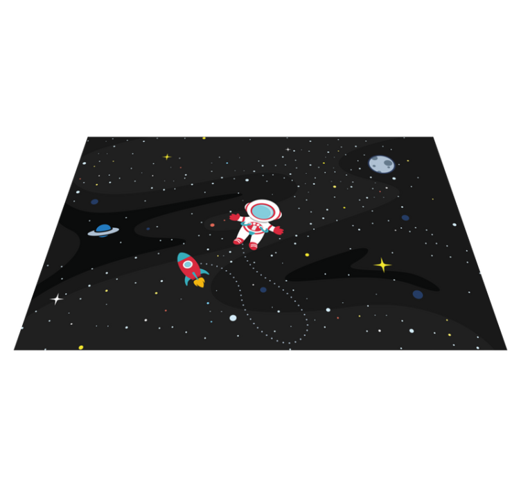 Children placemat astronaut and rocket adventure - TenStickers