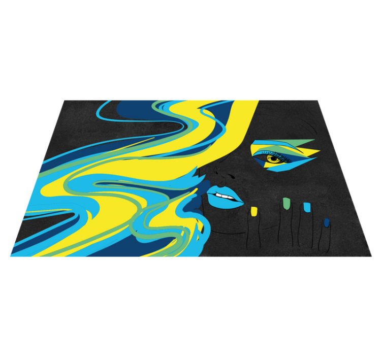 Original placemat bold face artwork - TenStickers