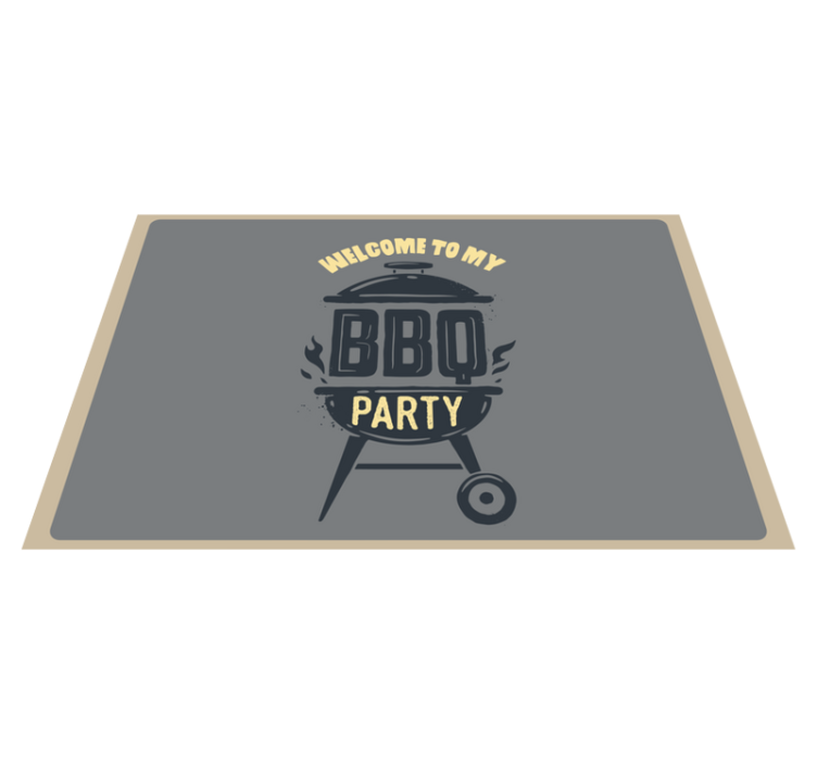 Welcome to my bro party placemat with quote - TenStickers