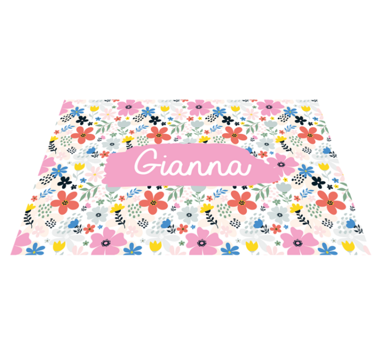 Colorful nice flowers floral placemat - TenStickers