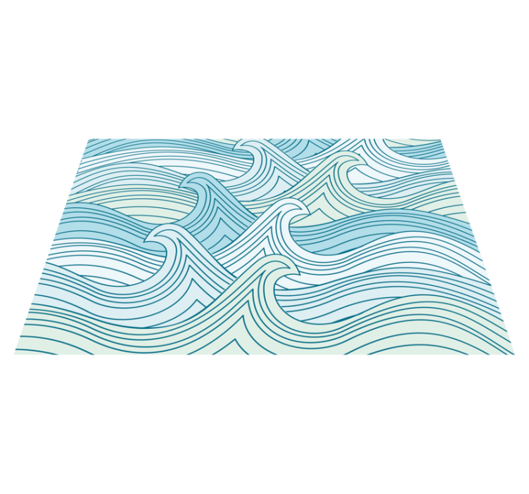 Curvy line motif placemat - TenStickers