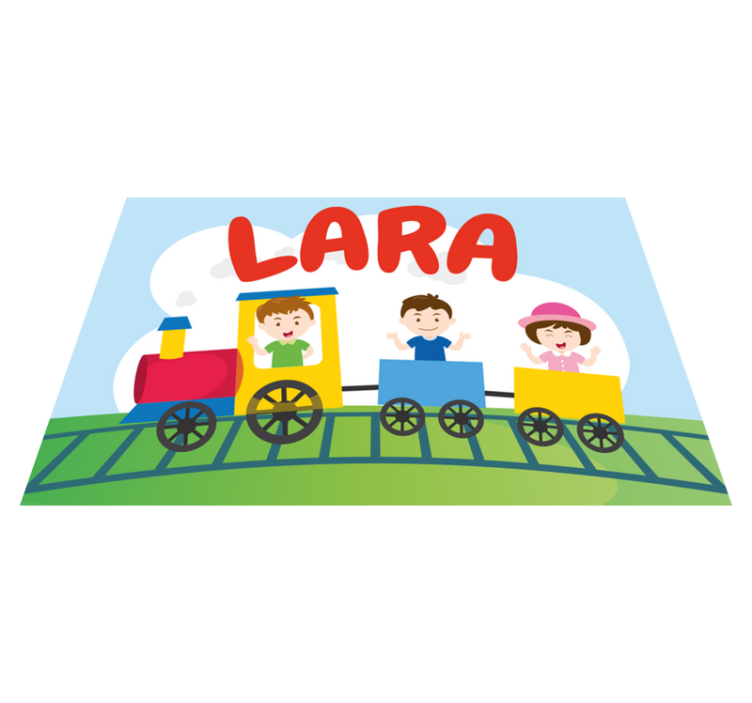 Children placemat with train illustration - TenStickers