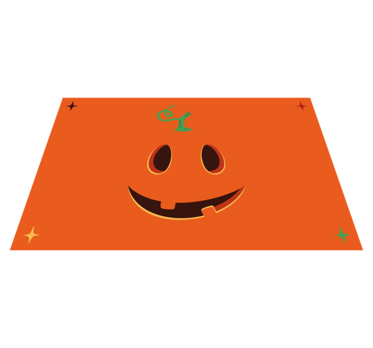 Black/orange happy pumpkin Halloween placemats - TenStickers