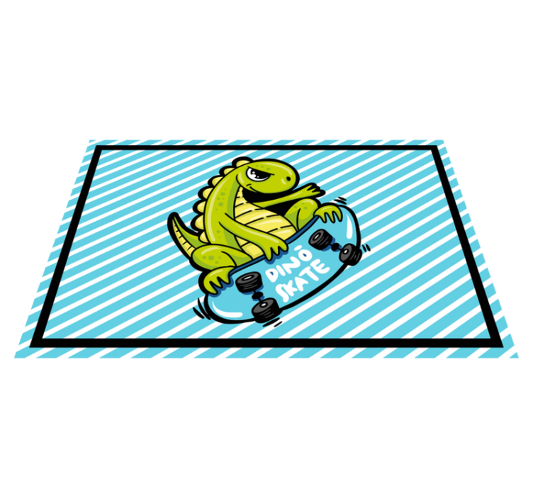Swag skater T-Rex cartoon original placemats - TenStickers