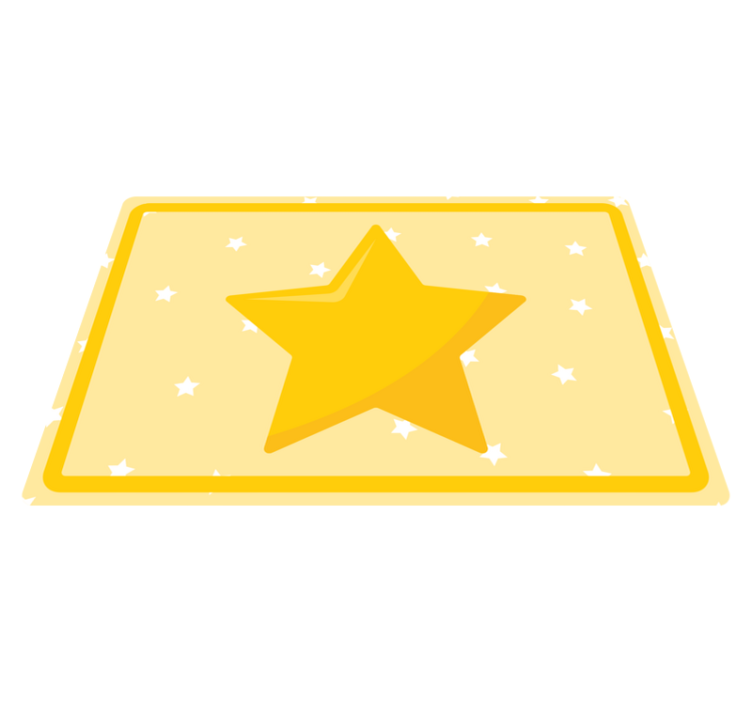 Yellow classic star home placemats - TenStickers