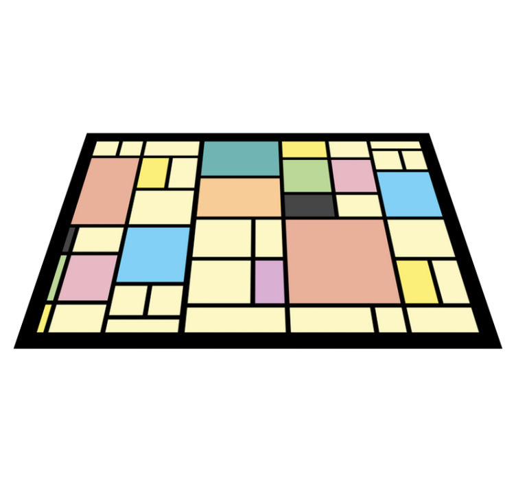 Modern placemat with geometric abstract design - TenStickers