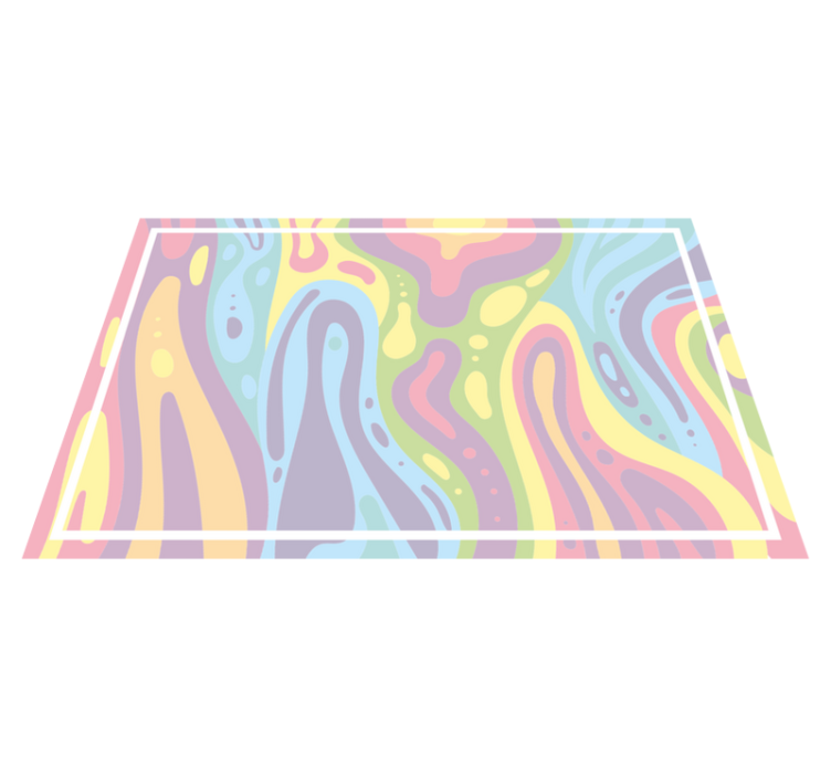 Colorful abstract waves placemat - TenStickers