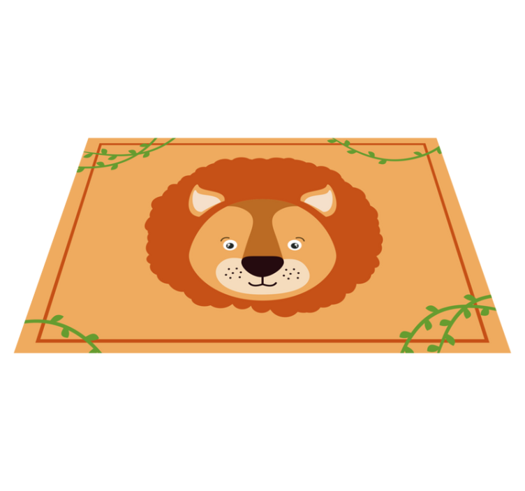 Children placemat adorable lion head design - TenStickers