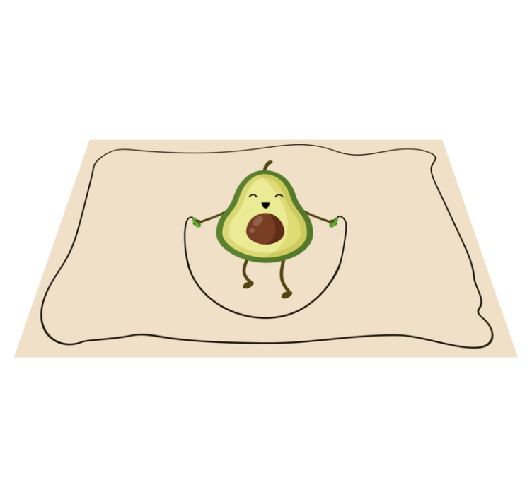 Children placemat happy avocado sweater - TenStickers