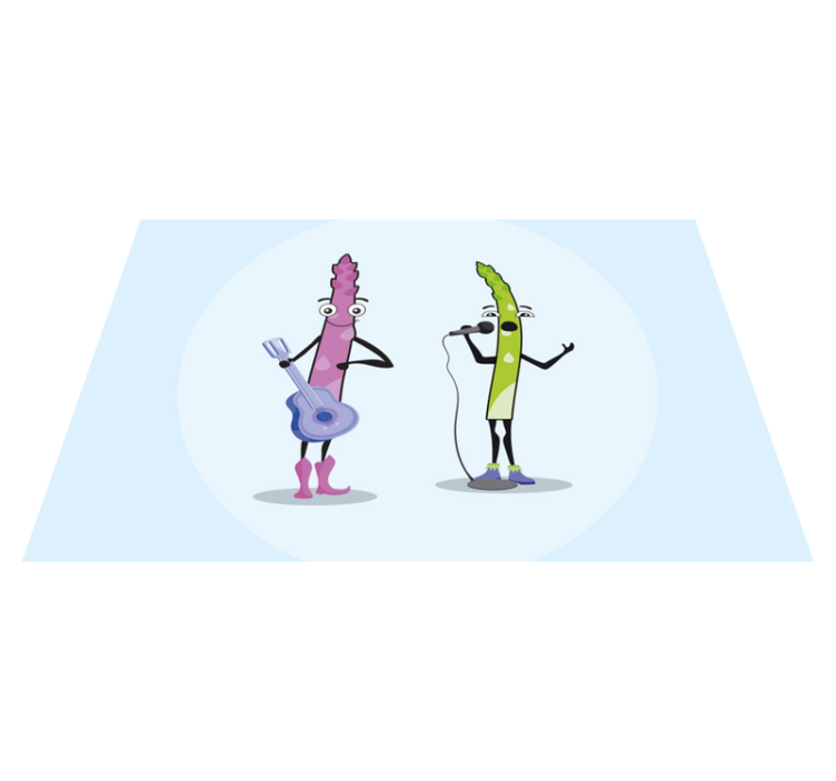 Children placemat musical vegetable friends - TenStickers