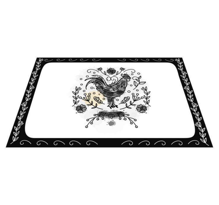 Elegant rooster illustration modern placemat - TenStickers