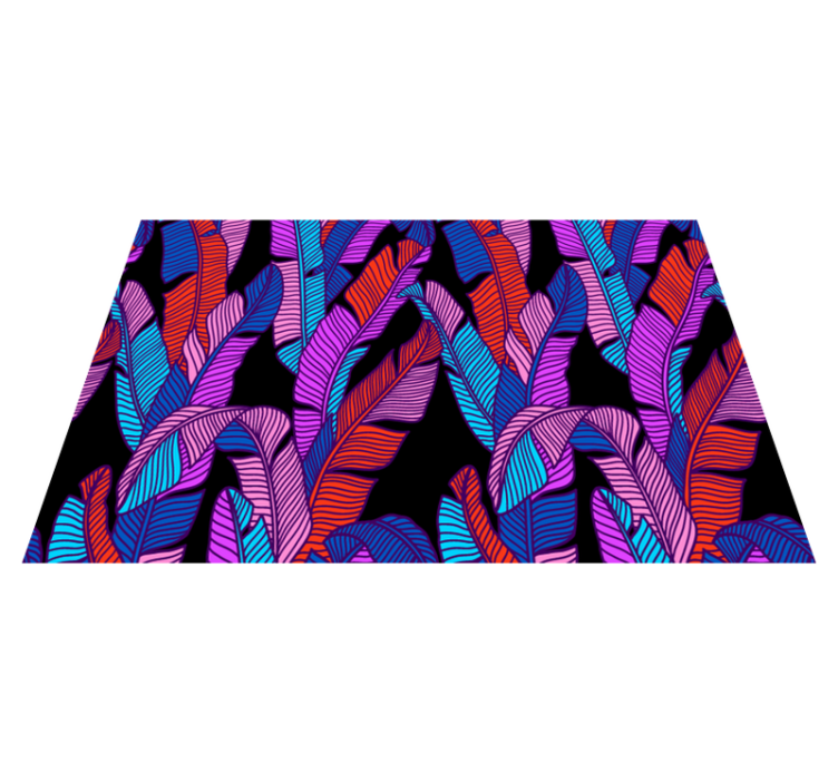 Colorful leaf motifs placemat - TenStickers
