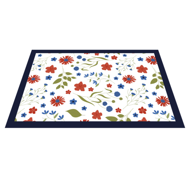 Children placemat floral pattern joy - TenStickers