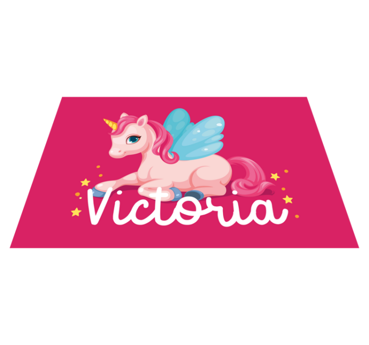 Children placemat whimsical unicorn design - TenStickers