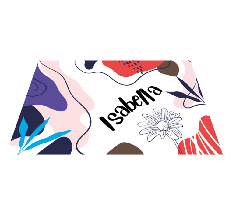 Customisable placemat colorful abstract floral design - TenStickers