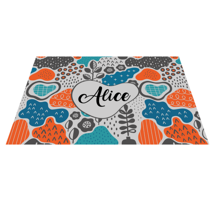 Customisable placemat with playful name design - TenStickers