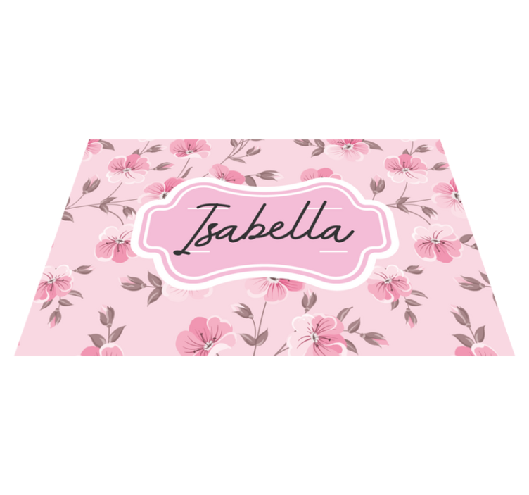 Pink vintage flowers Personalised placemats - TenStickers
