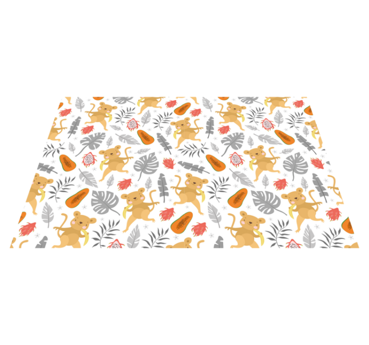 Children placemat with adorable animal design - TenStickers