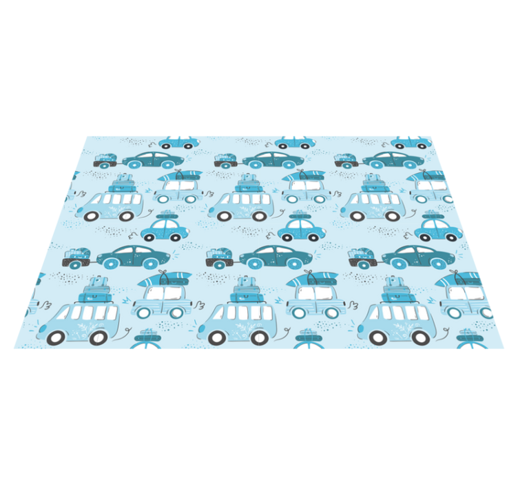Children placemat cars with luggage design - TenStickers