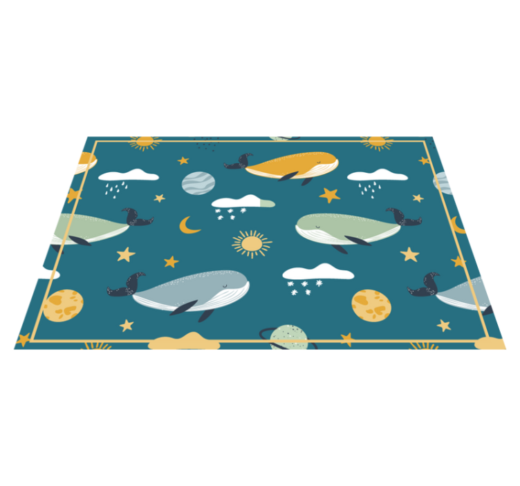 Children placemat whale and celestial designs - TenStickers