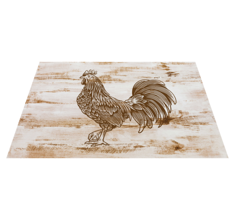 Modern placemat with stylish rooster design - TenStickers