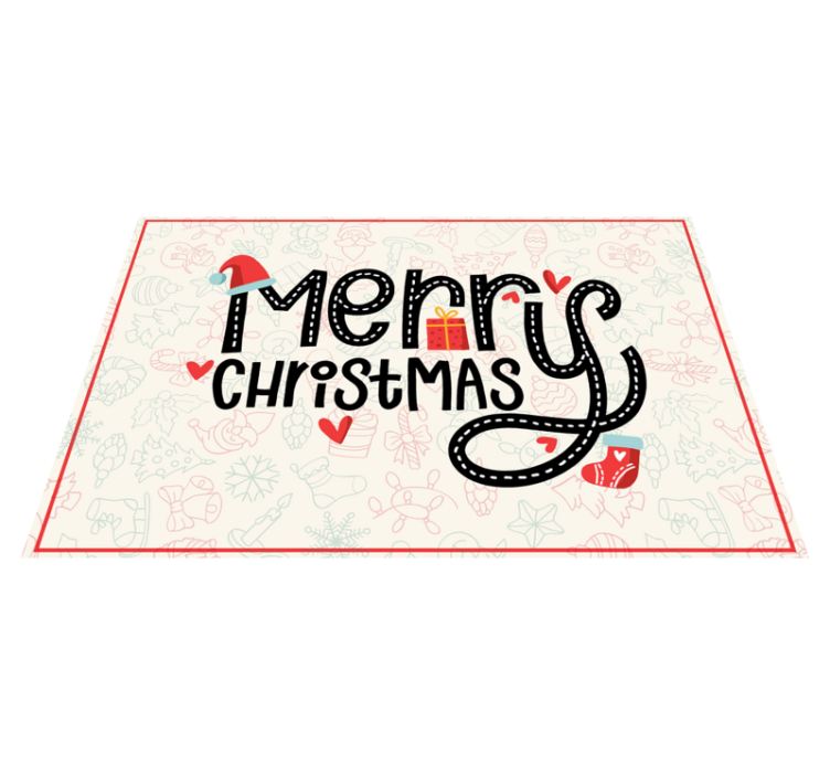 Christmas placemat merry christmas to all - TenStickers