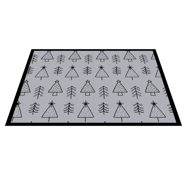 Christmas placemat with stylized christmas trees - TenStickers