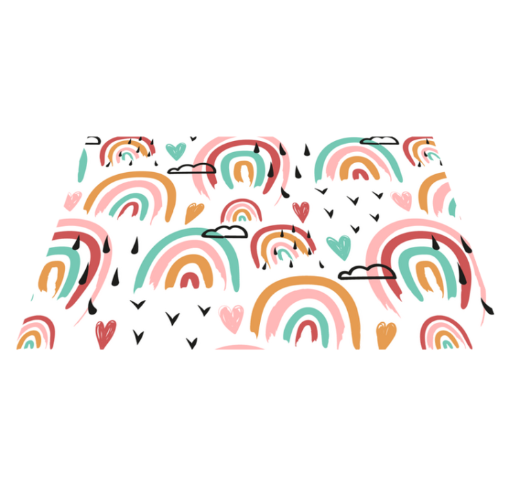 Watercolor rainbows  children placemats - TenStickers