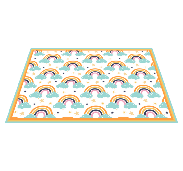 Children placemat colorful rainbow cloud - TenStickers