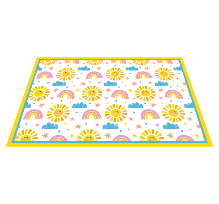 Children placemat sunny rainbow design - TenStickers