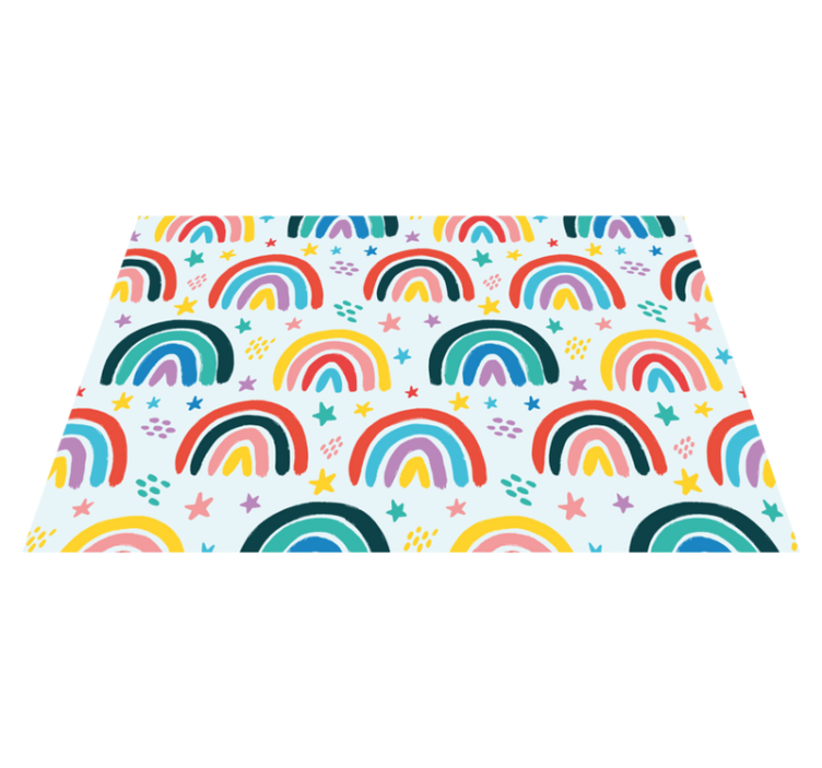 Children placemat with vibrant rainbow design - TenStickers