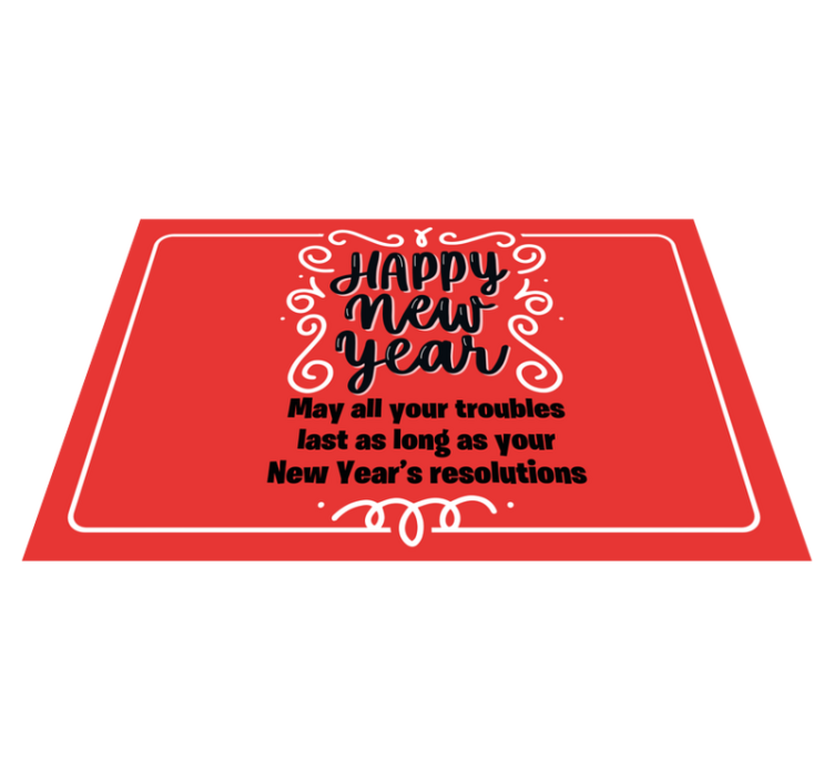 Funny Happy new year quote placemats - TenStickers