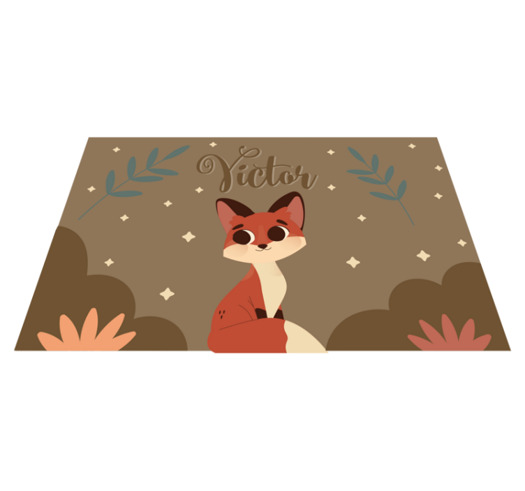 Children placemat cute fox design - TenStickers