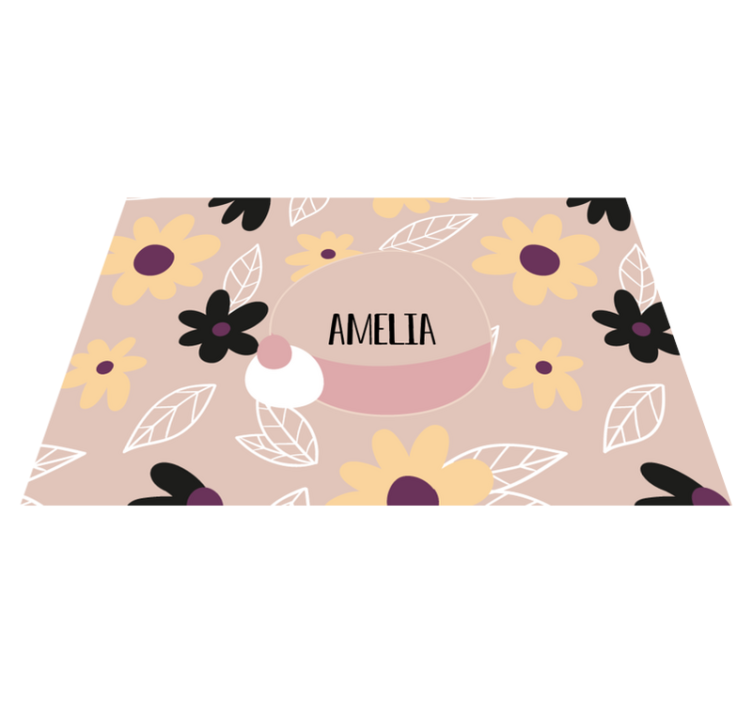 Children placemat with customized botanical design - TenStickers