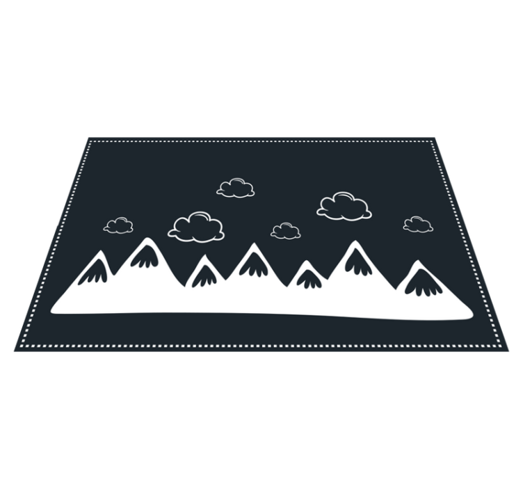 Modern placemat mountain range outline - TenStickers