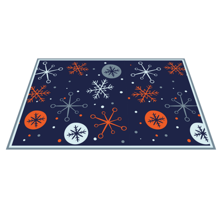 Christmas placemat with festive snowflake designs - TenStickers