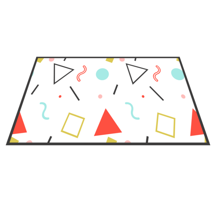 Cool colorful geometric shapes kids placemat - TenStickers