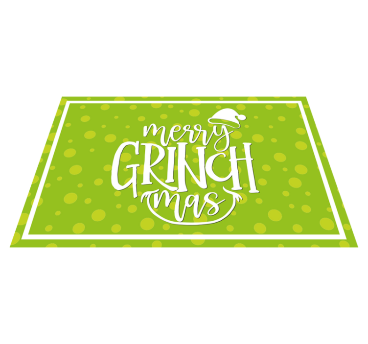 Christmas placemat merry grinchmas design - TenStickers