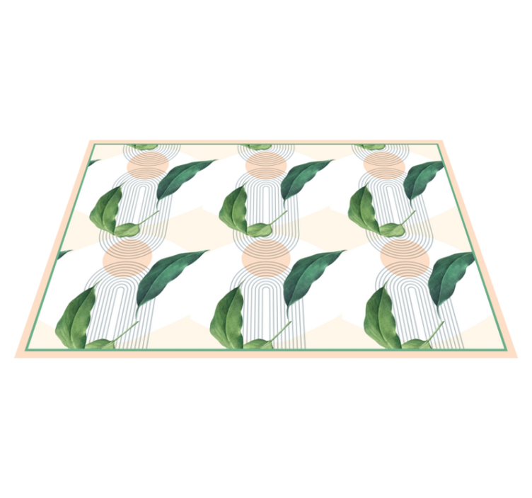Modern placemat with abstract leaf designs - TenStickers