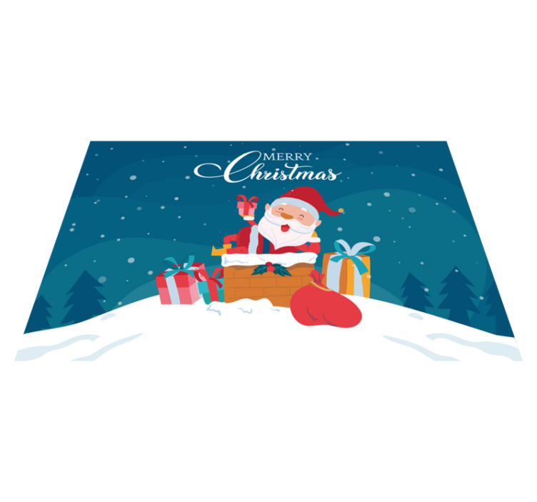 Christmas placemat santa claus presents - TenStickers