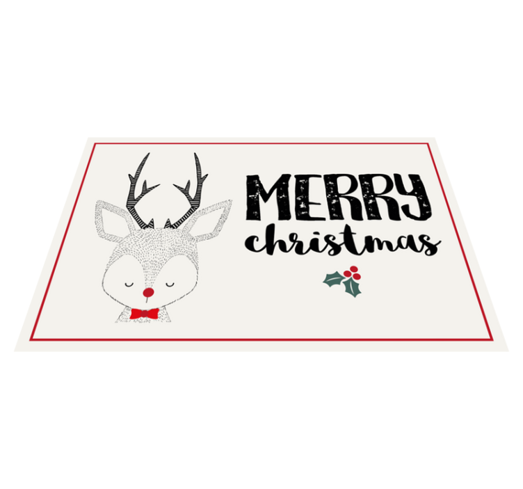 Christmas placemat with merry reindeer design - TenStickers