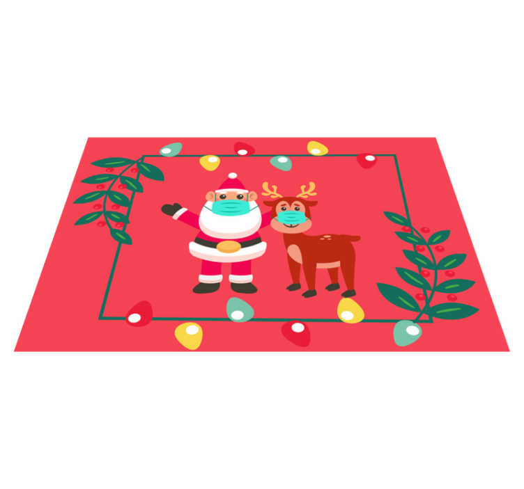 Christmas placemat santa and sleigh design - TenStickers