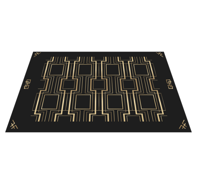 Modern placemat in geometric black design - TenStickers