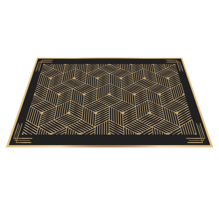 Geometric golden pattern placemat - TenStickers