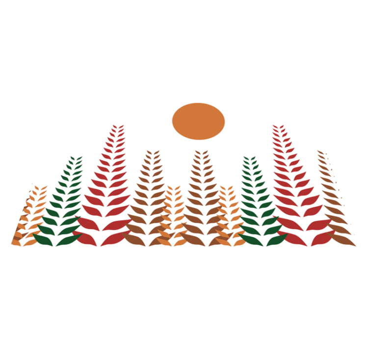 Modern placemat with elegant leaf design - TenStickers