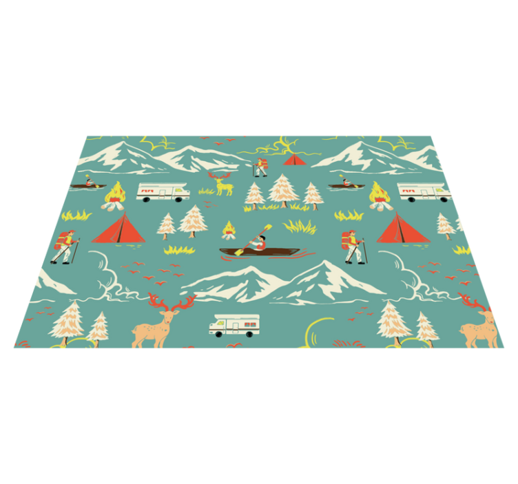 Children placemat outdoor adventure theme - TenStickers