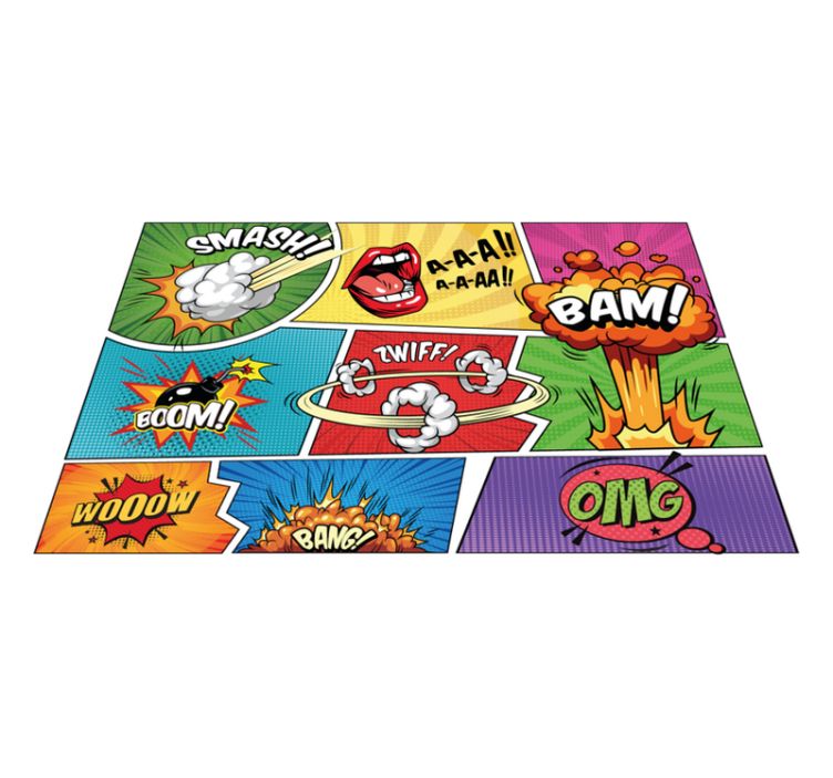 Original placemat comic speech bubbles design - TenStickers