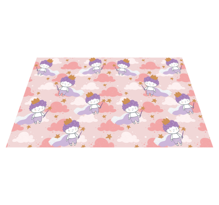 Children placemat with cute moving characters - TenStickers